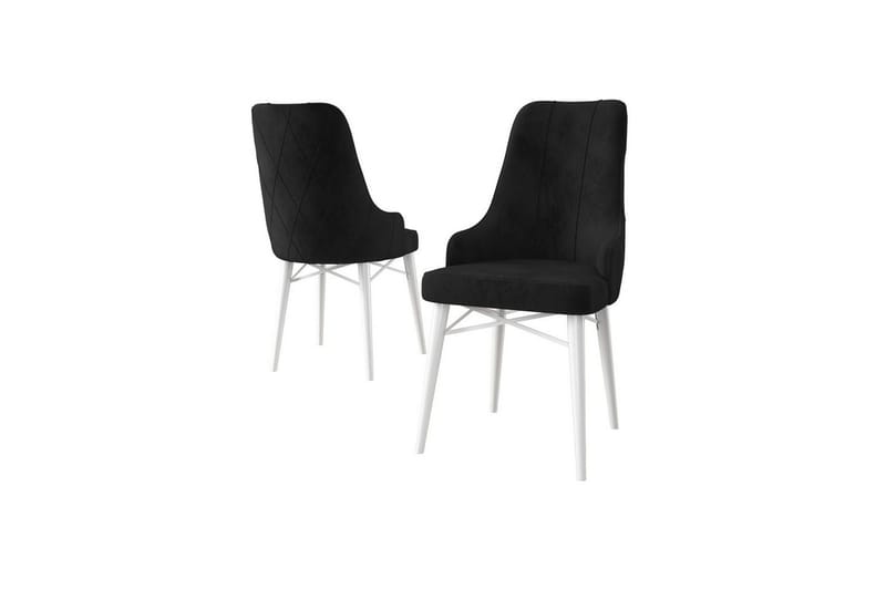Spisestol Puntoz Svart / Hvit - Svart / Hvit - Møbler - Stoler & lenestoler - Spisestuestoler & kjøkkenstoler