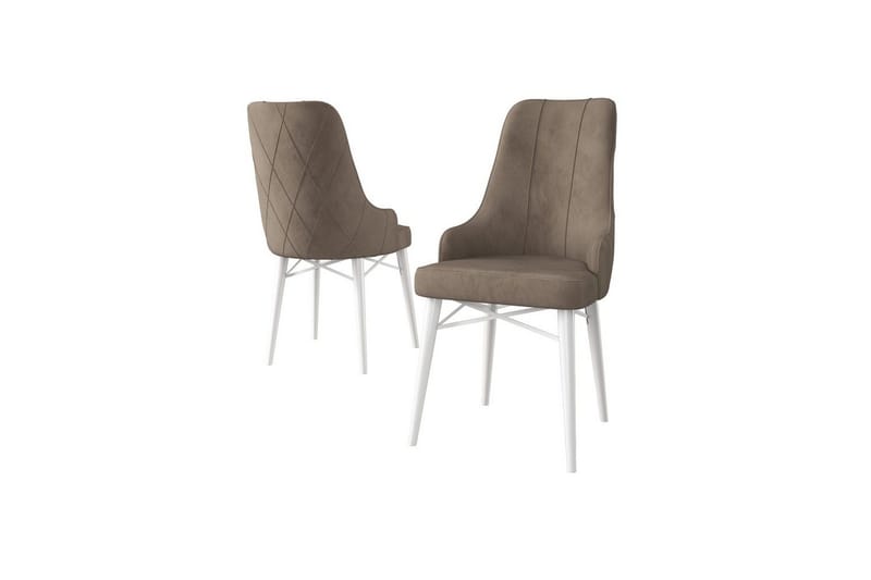 Spisestol Puntoz Cappuccino / Hvit - Cappuccino / Hvit - Møbler - Stoler & lenestoler - Spisestuestoler & kjøkkenstoler