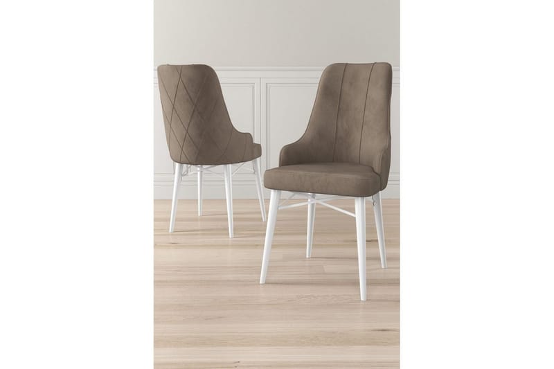 Spisestol Puntoz Cappuccino / Hvit - Cappuccino / Hvit - Møbler - Stoler & lenestoler - Spisestuestoler & kjøkkenstoler
