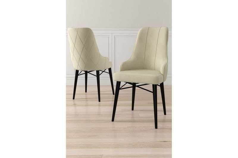 Spisestol Puntoz Krem / Svart - Krem / Svart - Møbler - Stoler & lenestoler - Spisestuestoler & kjøkkenstoler