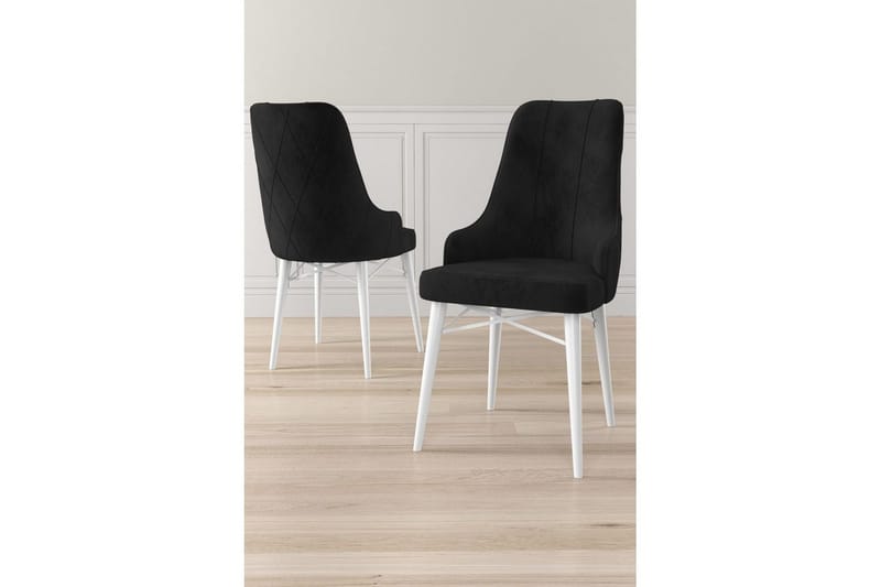 Spisestol Puntoz Svart / Hvit - Svart / Hvit - Møbler - Stoler & lenestoler - Spisestuestoler & kjøkkenstoler
