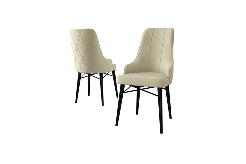 Spisestol Puntoz Krem / Svart - Krem / Svart - Møbler - Stoler & lenestoler - Spisestuestoler & kjøkkenstoler