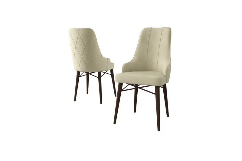 Spisestol Puntoz Krem / Brun - Krem / Brun - Møbler - Stoler & lenestoler - Spisestuestoler & kjøkkenstoler