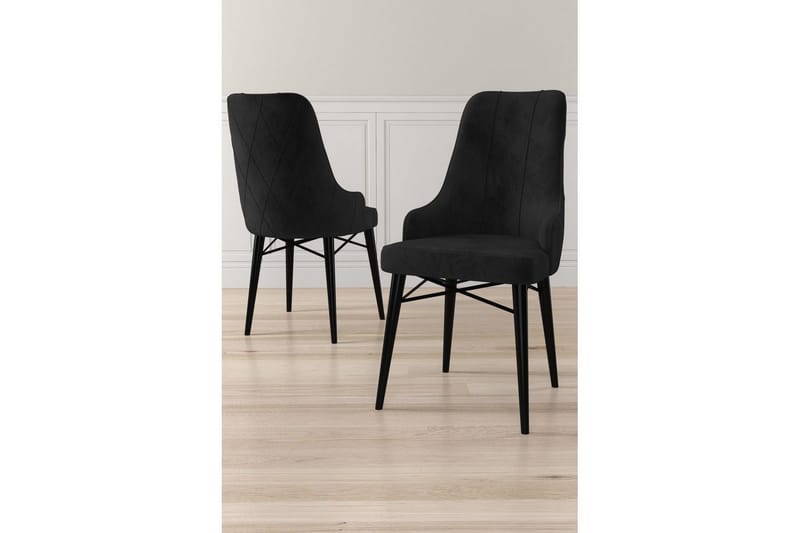 Spisestol Puntoz Svart - Svart - Møbler - Stoler & lenestoler - Spisestuestoler & kjøkkenstoler