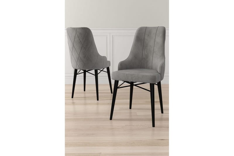 Spisestol Puntoz Grå / Svart - Grå / Svart - Møbler - Stoler & lenestoler - Spisestuestoler & kjøkkenstoler