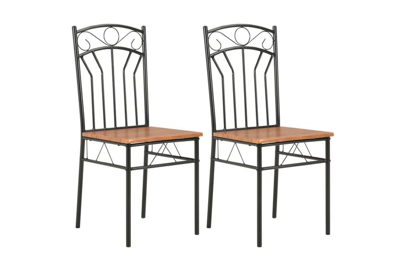 Spisestoler 2 stk brun MDF - Brun - Spisestuestoler & kjøkkenstoler - Karmstoler