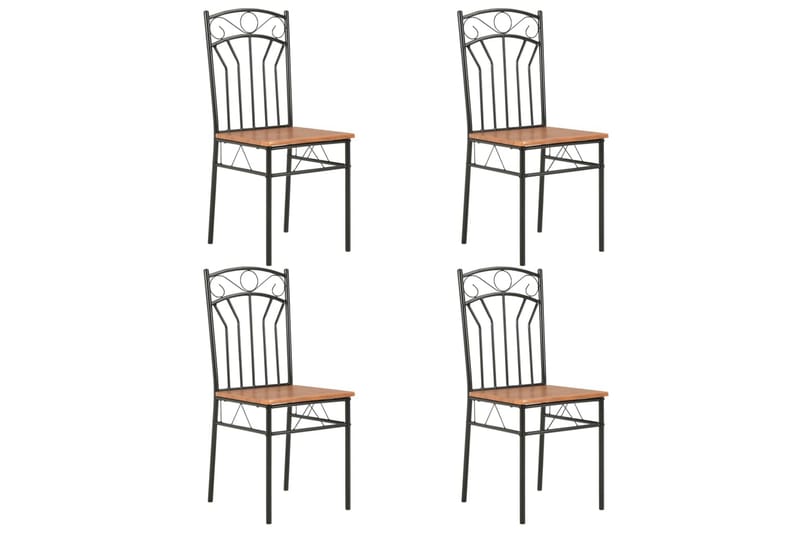 Spisestoler 4 stk brun MDF - Brun - Spisestuestoler & kjøkkenstoler - Karmstoler
