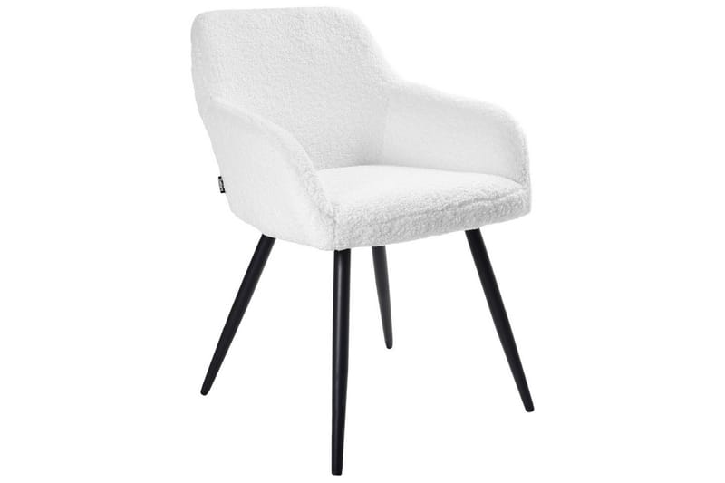 Spisestuestol Casmalia sett av 2 Hvit/Svart - Hvit/Svart - Møbler - Stoler & lenestoler - Spisestuestoler & kjøkkenstoler