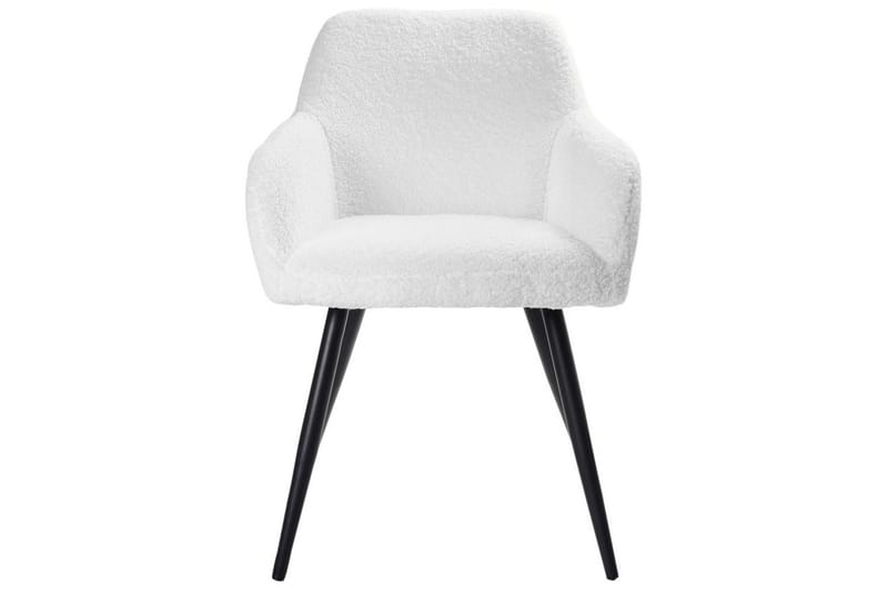 Spisestuestol Casmalia sett av 2 Hvit/Svart - Hvit/Svart - Møbler - Stoler & lenestoler - Spisestuestoler & kjøkkenstoler