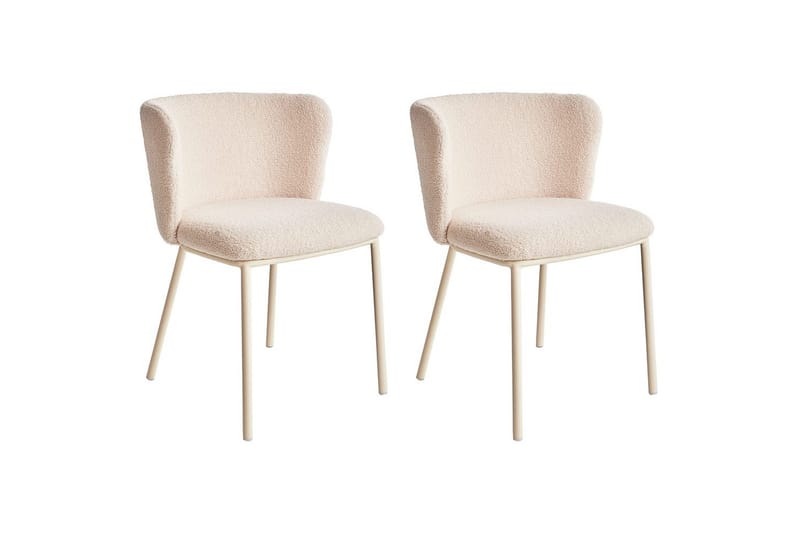 Spisestuestol Mina II sett med 2 Beige - Beige - Møbler - Stoler & lenestoler - Spisestuestoler & kjøkkenstoler