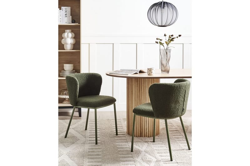 Spisestuestol Mina II sett med 2 Grønn - Grønn - Møbler - Stoler & lenestoler - Spisestuestoler & kjøkkenstoler