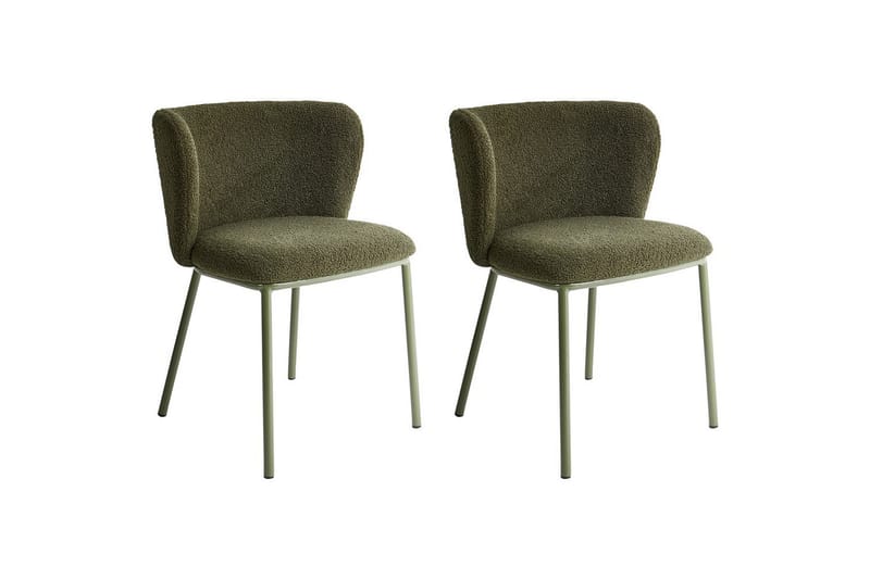 Spisestuestol Mina II sett med 2 Grønn - Grønn - Møbler - Stoler & lenestoler - Spisestuestoler & kjøkkenstoler