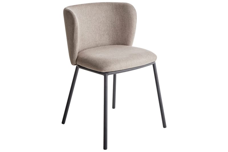 Spisestuestol Mina sett med 2 Beige/svart - Beige/svart - Møbler - Stoler & lenestoler - Spisestuestoler & kjøkkenstoler