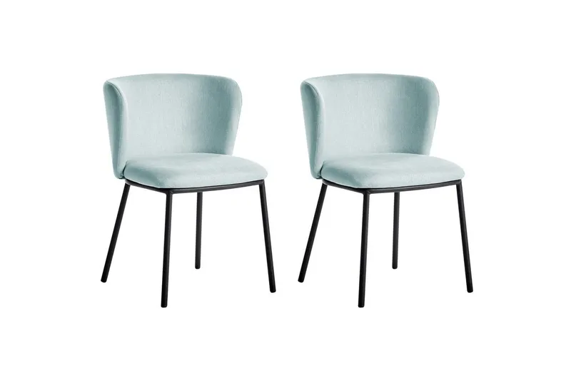 Spisestuestol Mina sett med 2 Blå/Svart, Blå/Svart