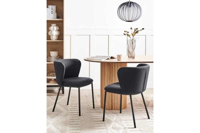 Spisestuestol Mina sett med 2 Svart - Svart - Møbler - Stoler & lenestoler - Spisestuestoler & kjøkkenstoler