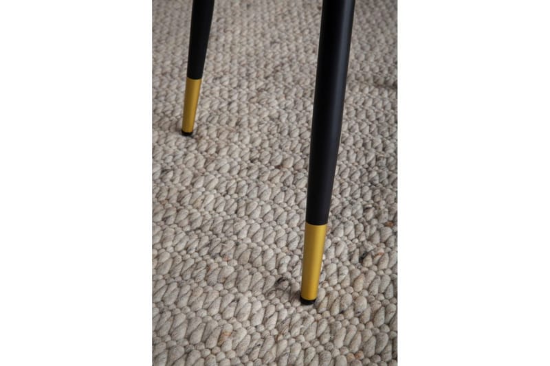 Spisestuestol Wohnling fløyelstrukket med metallben, moderne loftstil Svart - Svart - Møbler - Stoler & lenestoler - Spisestuestoler & kjøkkenstoler