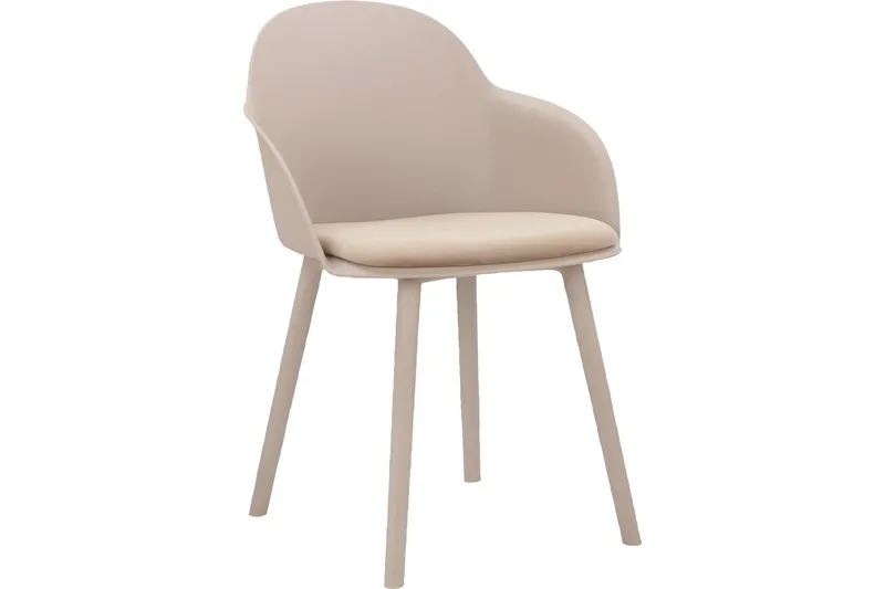 Aimee Karmstol - Beige - Møbler - Stoler & lenestoler - Spisestuestoler & kjøkkenstoler