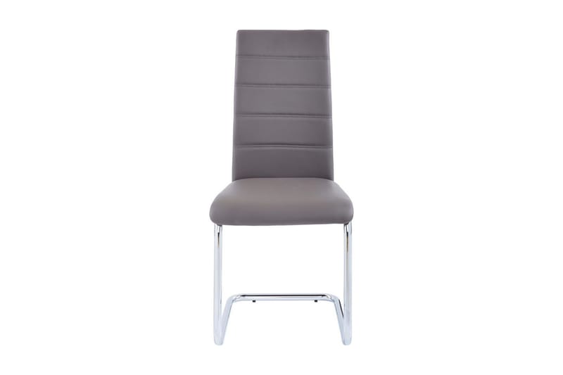 Aleia Spisestol Kunstlær 2-pk - Grå/Sølv - Møbler - Stoler & lenestoler - Spisestuestoler & kjøkkenstoler
