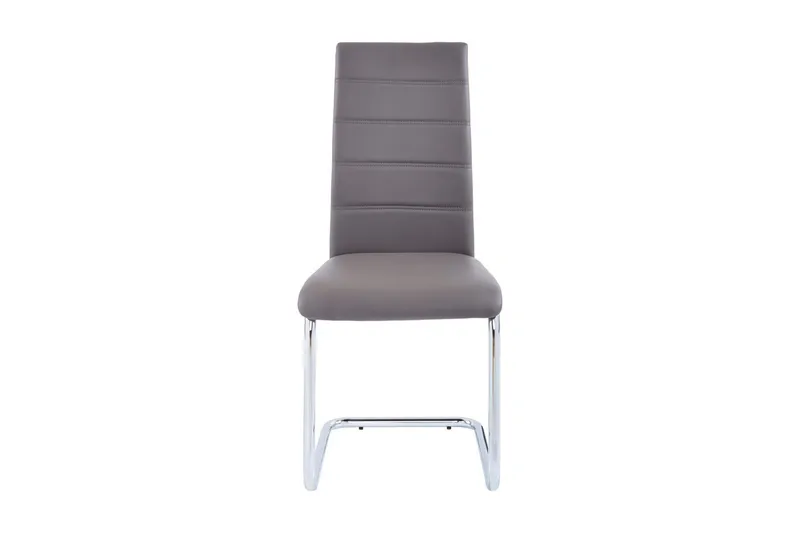 Aleia Spisestol Kunstlær 2-pk - Grå/Sølv - Møbler - Stoler & lenestoler - Spisestuestoler & kjøkkenstoler