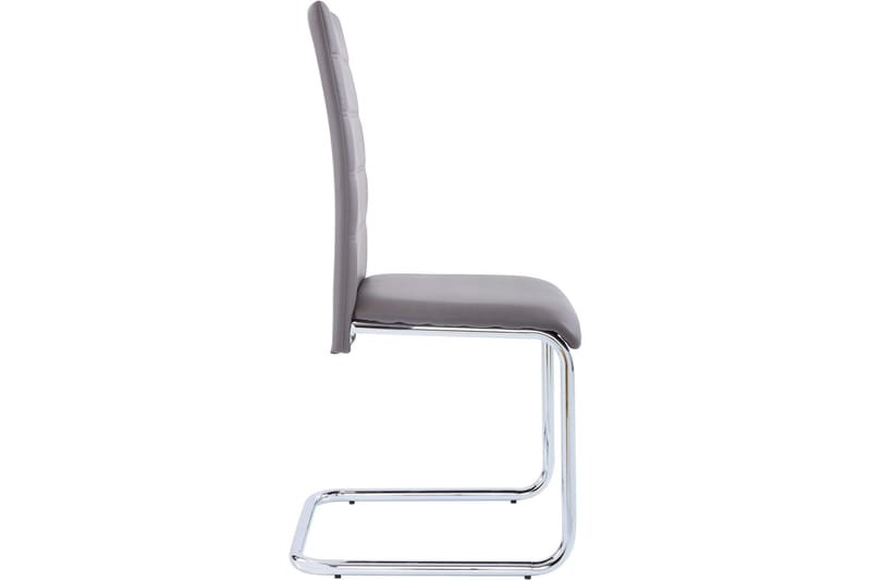 Aleia Spisestol Kunstlær 4-pk - Grå - Møbler - Stoler & lenestoler - Spisestuestoler & kjøkkenstoler