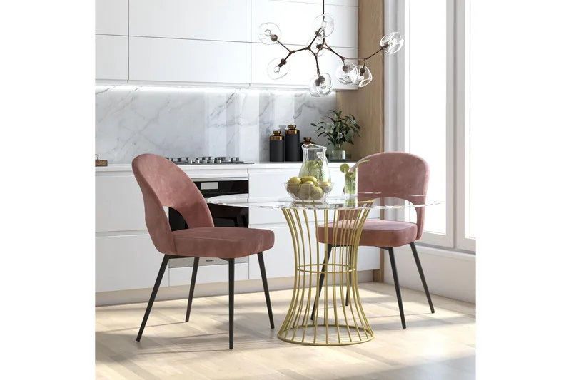Alexi Spisestol Rosa - CosmoLiving - Møbler - Stoler & lenestoler - Spisestuestoler & kjøkkenstoler