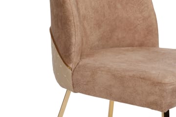 Alsacia Spisestol i Fløyel - Sandbeige - Møbler - Stoler & lenestoler - Spisestuestoler & kjøkkenstoler