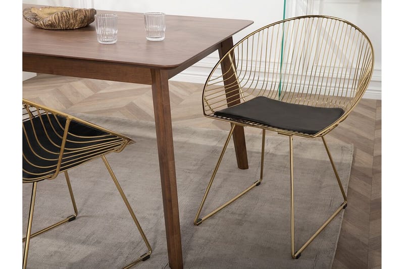 Aurora Stol 2-pk - Gull - Møbler - Stoler & lenestoler - Spisestuestoler & kjøkkenstoler