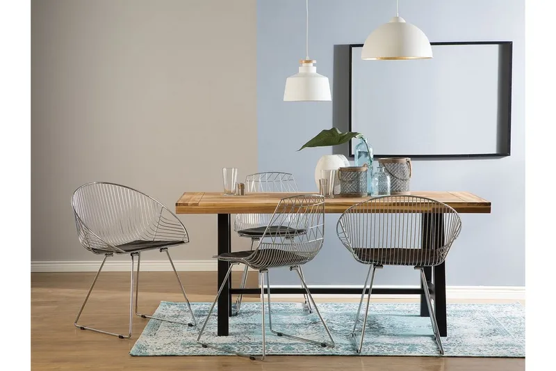 Aurora Stol 2-pk - Sølv - Møbler - Stoler & lenestoler - Spisestuestoler & kjøkkenstoler