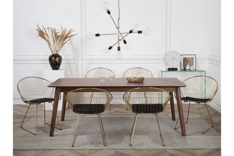 Aurora Stol 2-pk - Gull - Møbler - Stoler & lenestoler - Spisestuestoler & kjøkkenstoler