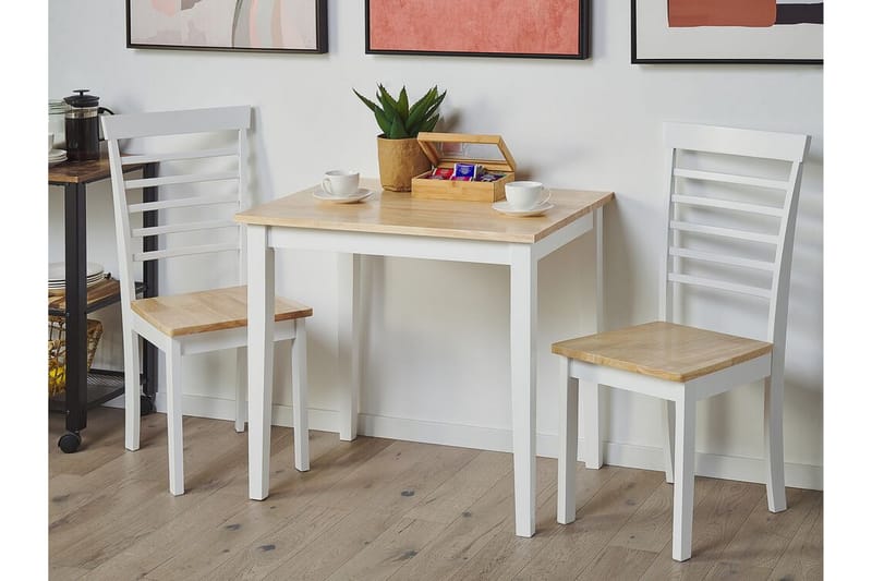 Battersby Spisestol 2-pk - Hvit/Lyst Tre - Møbler - Stoler & lenestoler - Spisestuestoler & kjøkkenstoler