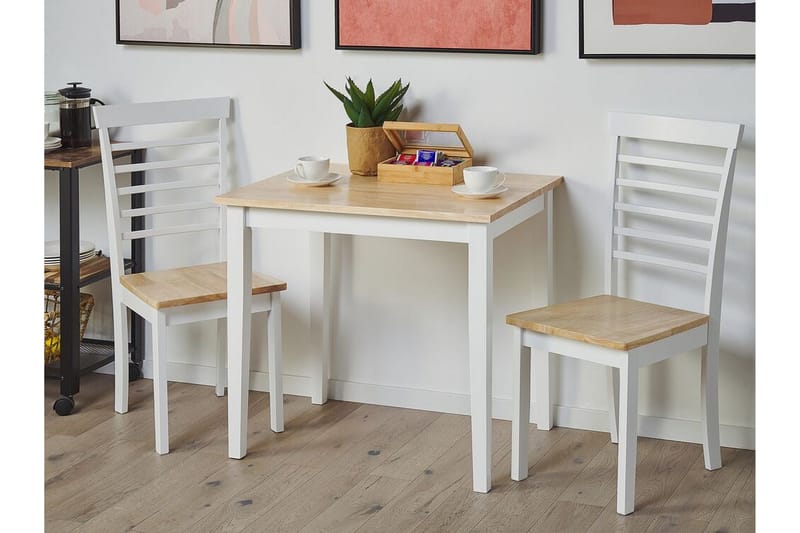 Battersby Spisestol 2-pk - Hvit/Lyst Tre - Møbler - Stoler & lenestoler - Spisestuestoler & kjøkkenstoler