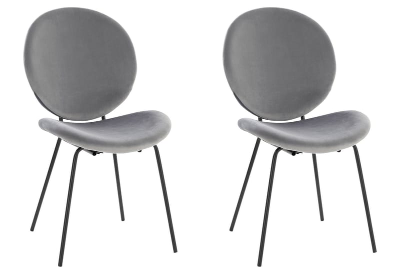 Bearvalley Spisestol, Fløyel/Grå/Svart