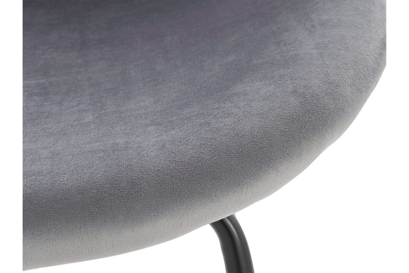 Bearvalley Spisestol - Fløyel/Grå/Svart - Møbler - Stoler & lenestoler - Spisestuestoler & kjøkkenstoler