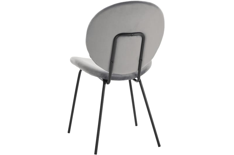 Bearvalley Spisestol - Fløyel/Grå/Svart - Møbler - Stoler & lenestoler - Spisestuestoler & kjøkkenstoler