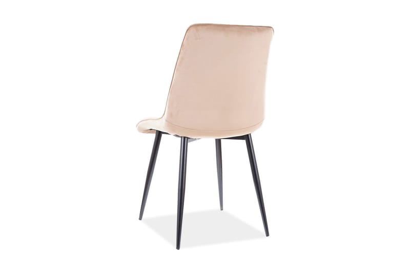 Begin Spisestol - Fløyel/Beige/Svart - Møbler - Stoler & lenestoler - Spisestuestoler & kjøkkenstoler