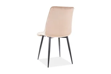 Begin Spisestol - Fløyel/Beige/Svart - Møbler - Stoler & lenestoler - Spisestuestoler & kjøkkenstoler