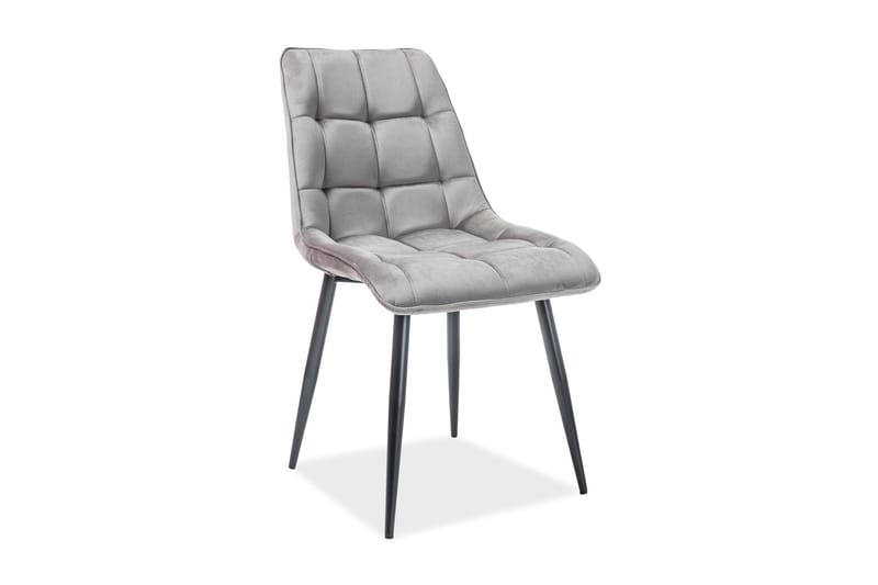 Begin Spisestol - Fløyel/Grå - Møbler - Stoler & lenestoler - Spisestuestoler & kjøkkenstoler