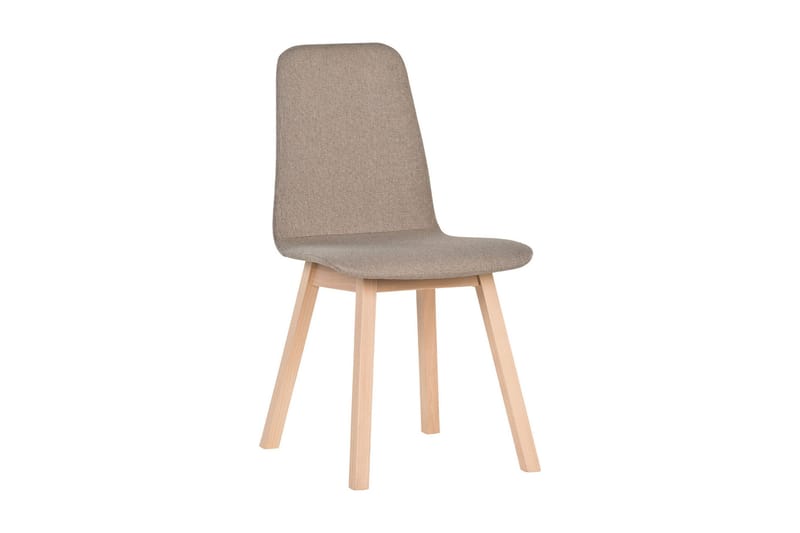 Bent Spisestol i Stoff med Trebein, Beige