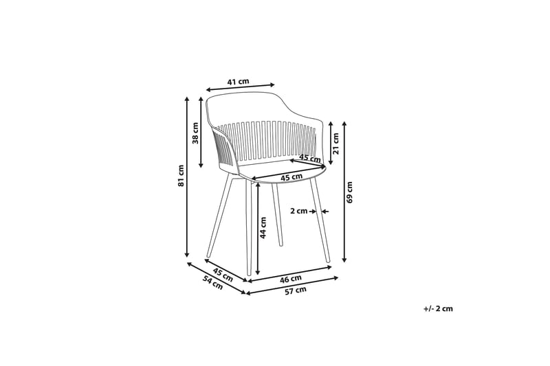 Bereca Spisestol 2-pk - Rosa - Spisestuestoler & kjøkkenstoler