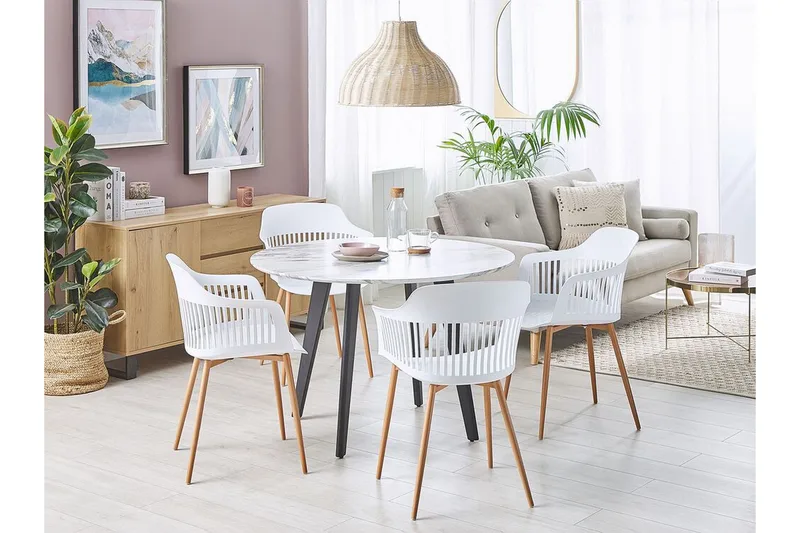 Bereca Spisestol 2-pk - Hvit - Møbler - Stoler & lenestoler - Spisestuestoler & kjøkkenstoler