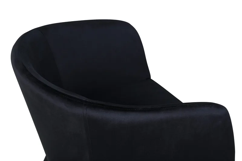 Berita Karmstol med Armlener - Fløyel/Svart - Møbler - Stoler & lenestoler - Spisestuestoler & kjøkkenstoler