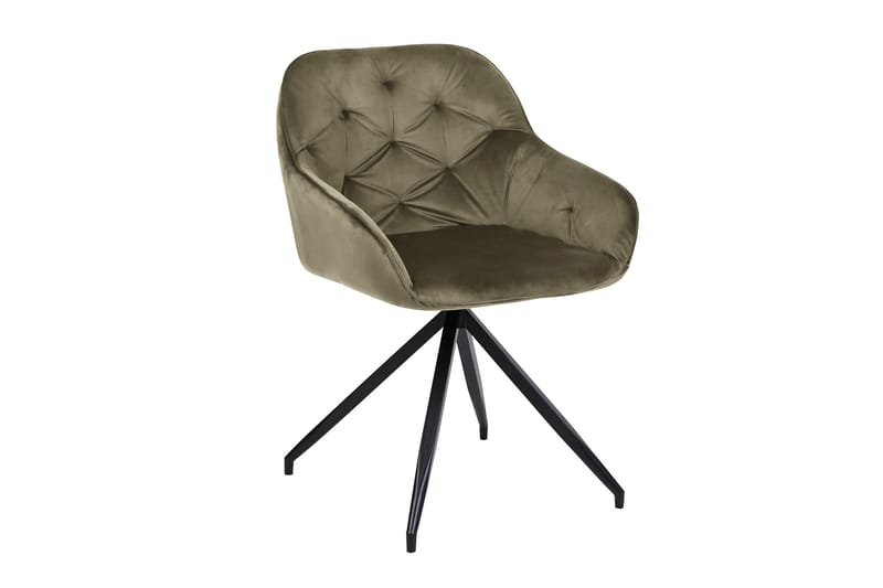 Brit Chair Velvet Olive - Møbler - Stoler & lenestoler - Spisestuestoler & kjøkkenstoler