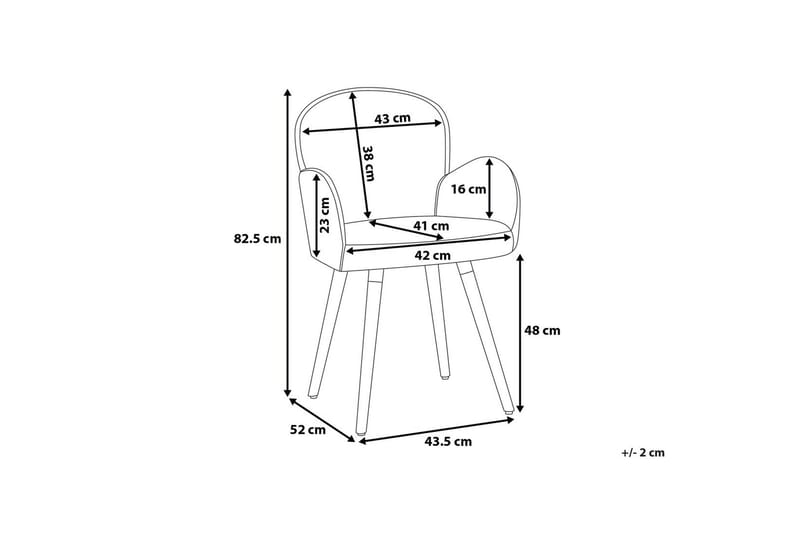 Brookville Stol 2-pk - Grå - Møbler - Stoler & lenestoler - Spisestuestoler & kjøkkenstoler