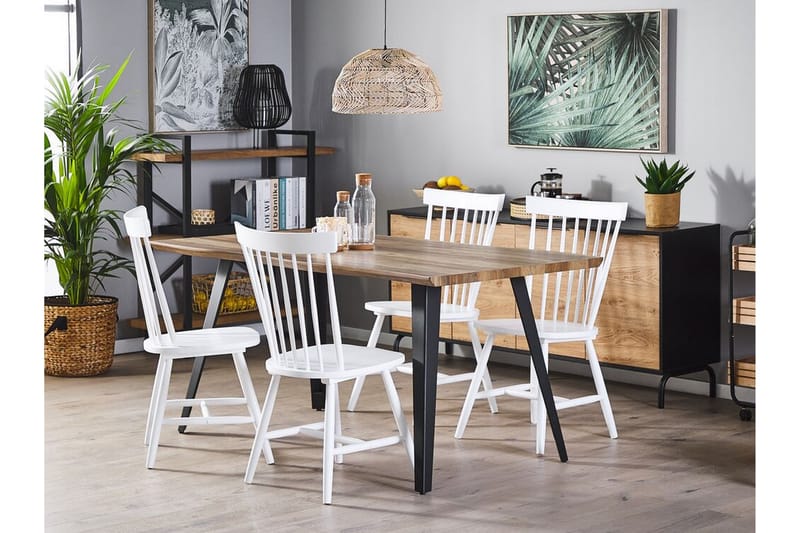Burgesa Dining Spisestol 2- pk - Hvit - Møbler - Stoler & lenestoler - Spisestuestoler & kjøkkenstoler