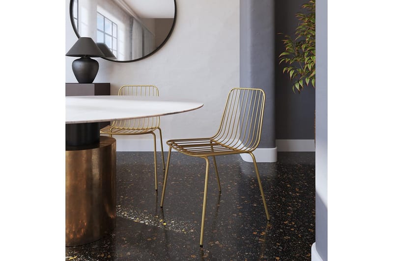Caden Spisestol Gull - Dorel Home - Møbler - Stoler & lenestoler - Spisestuestoler & kjøkkenstoler