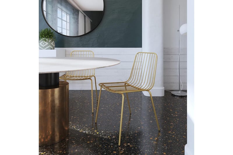 Caden Spisestol Gull - Dorel Home - Møbler - Stoler & lenestoler - Spisestuestoler & kjøkkenstoler