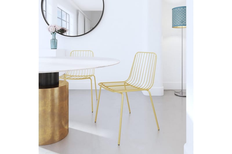 Caden Spisestol Gull - Dorel Home - Møbler - Stoler & lenestoler - Spisestuestoler & kjøkkenstoler