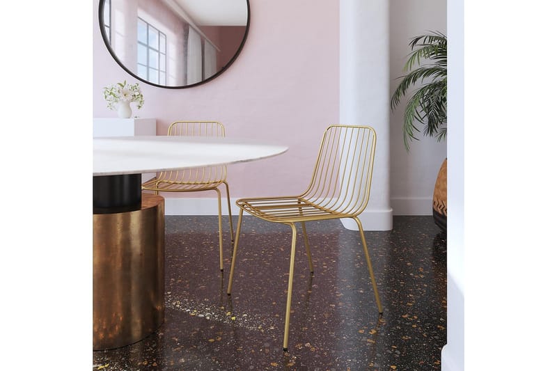 Caden Spisestol Gull - Dorel Home - Møbler - Stoler & lenestoler - Spisestuestoler & kjøkkenstoler