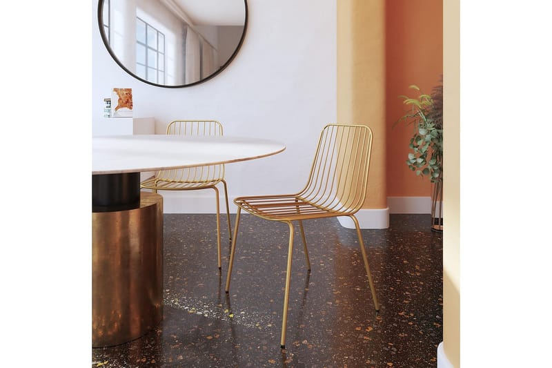 Caden Spisestol Gull - Dorel Home - Møbler - Stoler & lenestoler - Spisestuestoler & kjøkkenstoler