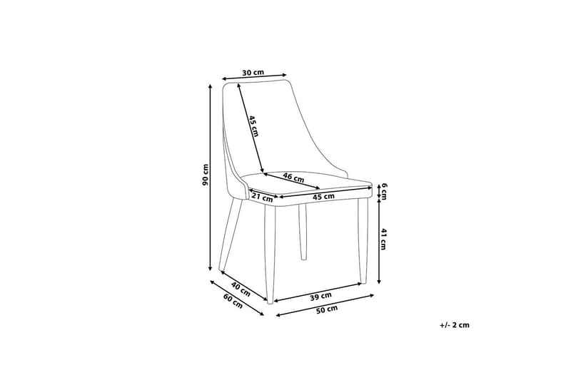 Camino Stol 2-pk - Grå - Møbler - Stoler & lenestoler - Spisestuestoler & kjøkkenstoler